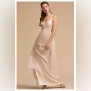 NWOT (w/tag fastener!) BHLDN Brigitte Maxi Dress in Cream - size XS - NEVER WORN